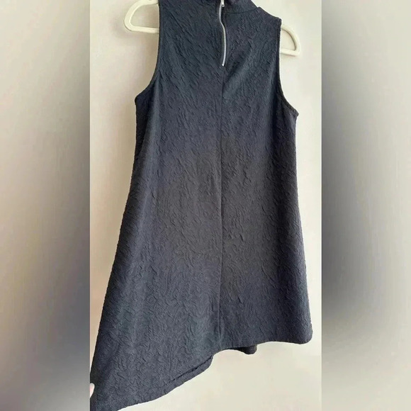 Blu Pepper Black Floral Textured Tank Dress, Swing Dress, Size Medium - Picture 14 of 16